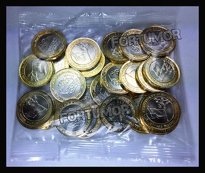 TURKEY 1 LIRA 2016 COMM BiMETAL 10 PCS LOT UNC COIN 15th JULY MARTYRS & VETERANS - Image 1 of 3