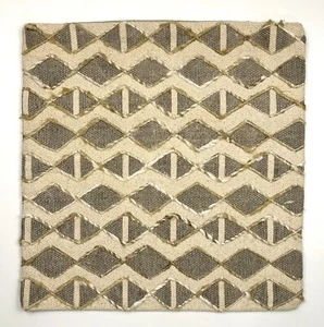 Surya Decorative Pillow Cover Jute Tapestry Aztec Southwestern Pattern 20x20” - Picture 1 of 7