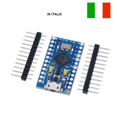 Scheda Pro Micro ATMEGA32U4 16Mhz 5V microcontrollore arduino leonardo micro usb - Immagine 1 di 2
