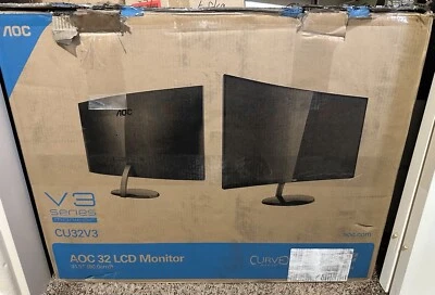 AOC CU32V3 32" Curved 4k Monitor - Image 1 of 4