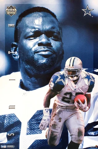 Emmitt Smith POWER PORTRAIT 1995 Dallas Cowboys Costacos Brothers 22x35 POSTER Cover