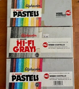 Weber Costello Alphacolor Square Pastels Hi-Fi Grays and Pastels Set of 3 M119 - Picture 1 of 3