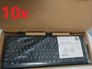 Lot of 10 - New HP 672647-003 KU-1156 Wired Standard USB Desktop Keyboard - Picture 1 of 6