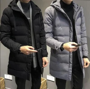 New Fashion Men's Winter Cotton Down Hooded Jacket Warm Puffer Parka Outerwear - Picture 1 of 22