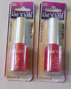 2 Vintage New NOS Wet n Wild USA Nail Color Finger Polish Pink Adventure C431B - Picture 1 of 3