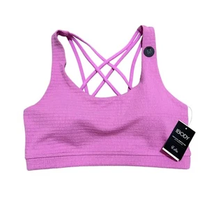Reggiseno sportivo con spalline cotone sul corpo taglia M texture orchidea neon nuovo con etichette - Foto 1 di 7