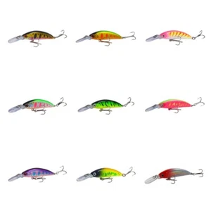 10 PCS Fishing Lures Plastic Baits Crankbaits Swimbait Hooks Lifelike Tackle - Picture 1 of 14