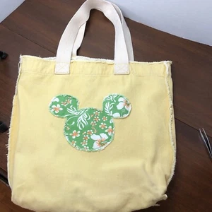 Walt Disney World Disneyland Resort gelbe Canvas Tasche Mickey Mouse Silhouette - Bild 1 von 8