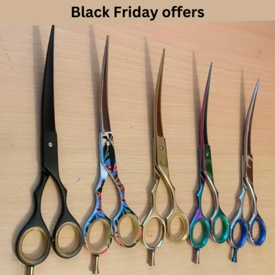 Professional Curved Scissors Pet Dog Cat Curved Grooming Scissors Sharps - Image 1 of 4