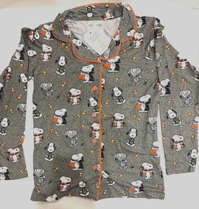 Munki Munki Damen Halloween Schlafanzug Snoopy 2-teilig Langarm S, M, L Neu mit Etikett - Bild 1 von 14