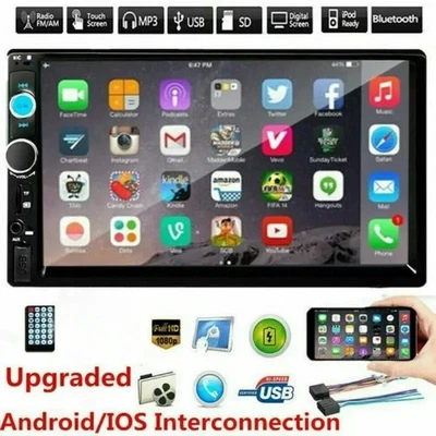 Double 2Din 7” Car Stereo Touch Screen Car Radio Apple CarPlay Android Auto BT - Image 1 of 4