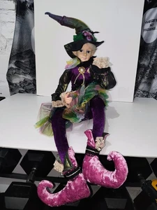Nicole Miller Lg. Halloween Einweg Elfe Regal Sitter | Lila Feder/Schmetterling - Bild 1 von 2