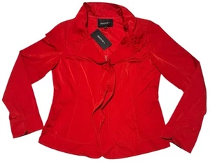 Lafayette 148 New York Designer Luxury Romantic Red Womens Jacket Size 6 - Picture 1 of 9