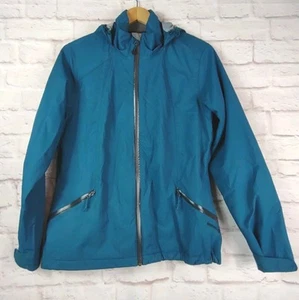 Merrell Select X Dry Performix Jacket Mens Size M Blue Hooded Rain Lightweight - Picture 1 of 13