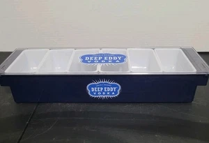 Deep Eddy Vodka Bar Condiment Tray Caddy Plastic 6 Bin - Picture 1 of 7