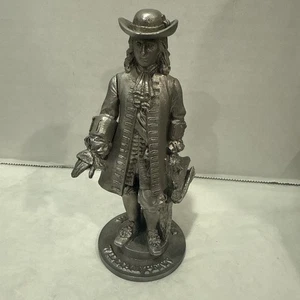 Vintage 1982 PKS/WG William Penn, Philadelphia Tricentennial Pewter 5" Statue - Bild 1 von 9