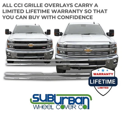 👀 Chevrolet Silverado 2500 HD LT/Z71 2015-2019 Inserto de rejilla cromada GI/132 ✅ Foto 1 de 4