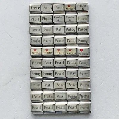 Lote de 50 piezas DIJES ITALIANOS 9 MM #488 al por mayor nuevo stock antiguo piezas de enlace nuevas en stock Foto 1 de 4