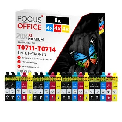 20x Kompatibel Druckpatronen Für Epson T0711 T0712 T0713 T0714 (Multipack T0715) - Bild 1 von 4