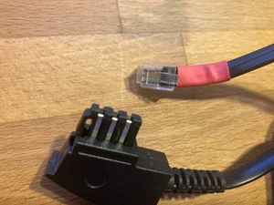 Telefonkabel schwarz TAE- Stecker auf RJ 11 Stecker 3m lang - Photo 1/8