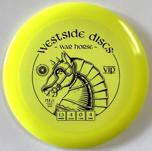 Westside Discs First Run VIP War Horse Dayglow Yellow 173g Scaled New - Picture 1 of 3
