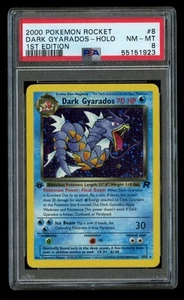 PSA 8 Dark Gyarados Team Rocket 1st Edition 8/82 Holo Rare Pokemon Card - Picture 1 of 2