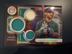 2024 Topps Tribute - Triple Relics Julio Rodriguez #TTR-JR /199 (MEM) - Foto 1 di 6