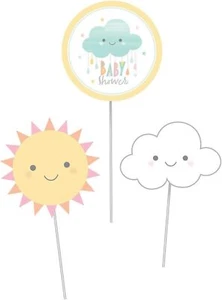 Sunshine Baby Shower Cloud Cute Baby Shower Party Decoration Centerpiece Sticks - Picture 1 of 1