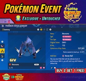 6IV Necrozma Evento Brillante Eclipse Inglés 2019 Pokémon Escarlata y Violeta - Imagen 1 de 5