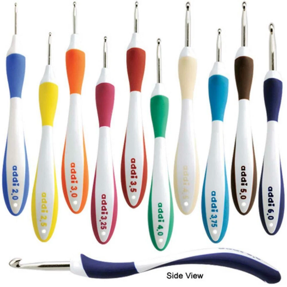 Addi Swing Ergonomic Grip Aluminium Crochet Hook (2mm - 8mm) - Bild 1 von 1