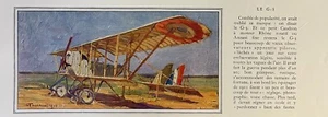 Avión de combate G-3 1916 impresión antigua avión de aviación francés guerra Francia - Imagen 1 de 1
