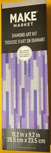 New Make Market Diamond Art Kit Purple Stripes Style 11.2 x 9.2 inches - Picture 1 of 2