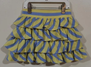 Ralph Lauren Girls Size 4 Cotton Stripped Elastic Waist Layered Ruffle Skort - Picture 1 of 2