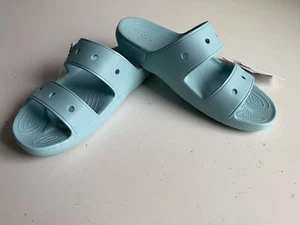Crocs Unisex Sandalias Clásicas Doble Correa 206761-4SS Hombre Talla 13 Seafoam NUEVAS - Imagen 1 de 10