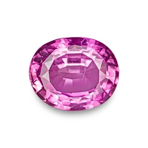 MADAGASCAR Sapphire 1.96 Ct. Natural Untreated PURPLISH PINK Oval NEAR EYE-CLEAN - Picture 1 of 4