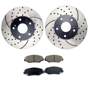 Se adapta a rotores de freno delanteros perforados y pastillas de cerámica Honda Element 2003-2010 2011  - Imagen 1 de 7