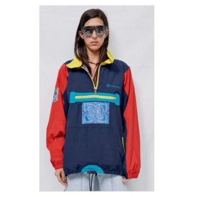 Sergio Tacchini Men Psych Patch Windbreaker//World Cup Winners Line Red/Blue 42 - Image 1 of 4