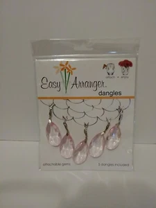 Easy Arranger Dangles One Pack Of 5 Pink Decorative Clip On Crystals. - Picture 1 of 11