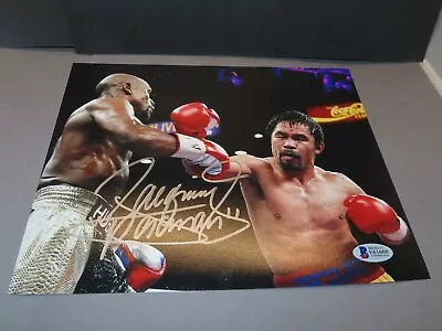 Manny Pacquiao Signed Boxing 8x10 Photo Autographed Beckett BAS COA 1A - Image 1 of 4