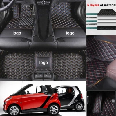 Alfombrillas impermeables personalizadas aptas para Smart Fortwo Forfour 2008-2020 Foto 1 de 4