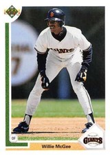 1991 Upper Deck Baseball #721 Willie McGee  San Francisco Giants 