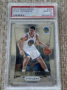 2012 Klay Thompson Prizm Rookie #203 PSA 10 Gem Mint Golden State Warriors 🔥 - Picture 1 of 2