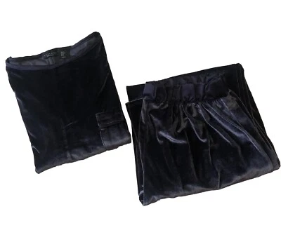 Conjunto de pijama ropa de dormir para mujer Tahari Velour Ciruela Brillo Talla Pequeña Foto 1 de 4