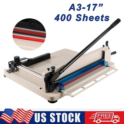 A3-17" Heavy Duty Guillotine Paper Cutter 400 Sheets Paper Trimmer Paper Slicer - Image 1 of 4