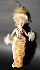 DeCarlini Victorian Lady Ornament Glittering Tull Gown& Hat Italy 8" Scarce