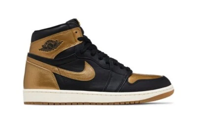 Nike Air Jordan 1 высоты OG черный металлик золото DZ5485-071 мужчин новый размер 8-13 - Изображение 1 из 4