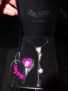 Silber Anhänger feiner Schmuck Halskette Betty Boop Kette Geschenk verpackt - Bild 1 von 13