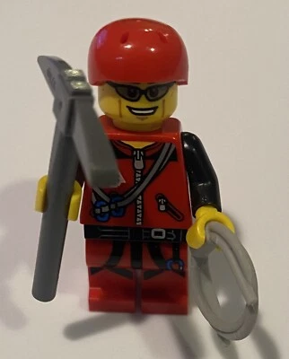 LEGO Minifiguras Serie 11 Escalador de Montaña Escalada en Roca Pick Hacha Cuerda Foto 1 de 4