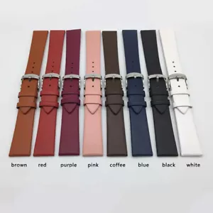 12mm-22mm Men Women Watch Strap PU Leather Watch Band Replace Watch Accessory - Picture 1 of 38