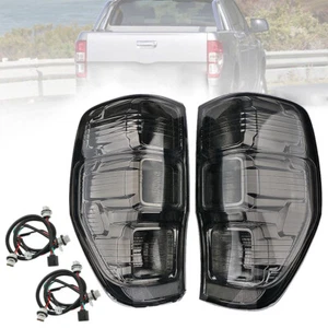 FOR FORD RANGER T6 T7 MK2 MK3 PX 2011-2018 TINT SMOKE BLACK REAR TAIL LIGHT LAMP - Picture 1 of 11